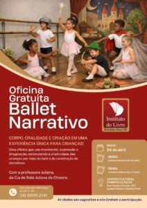 Fundação Instituto do Livro promove oficina gratuita que une ballet, leitura e criatividade em Ribeirão Preto